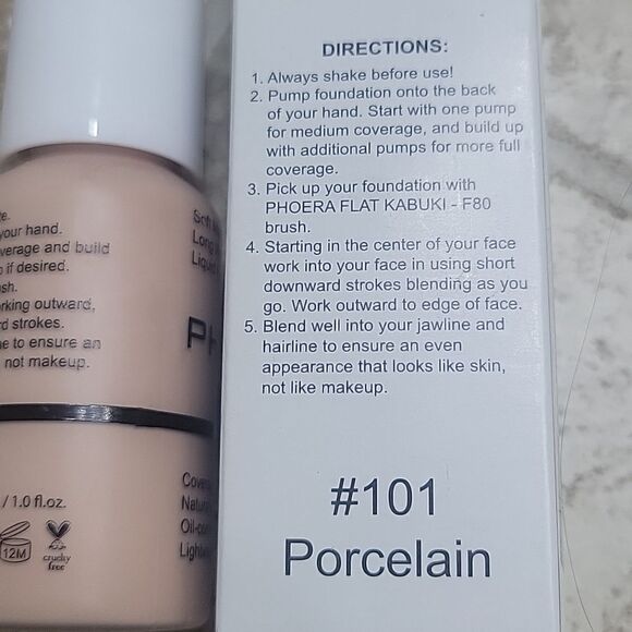 101 porcelain soft matte finish foundation base 30ml phoera - Picture 6 of 8